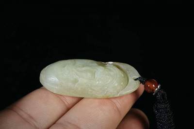 上海都达杂项专场三十四【年后发货全场包邮】  天然和田玉精雕《寿星公》挂件86-245