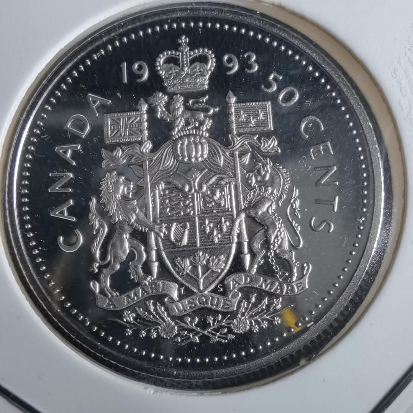 沼泽如烟--第967场 加拿大1993年50分精制币