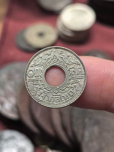 南宋泉阁俄币 外币 国币 专场第二十一期 【送拍无额外佣金】 - 泰国 1941年 拉玛八世 10萨当佛教主题银币 老包浆 原味好品