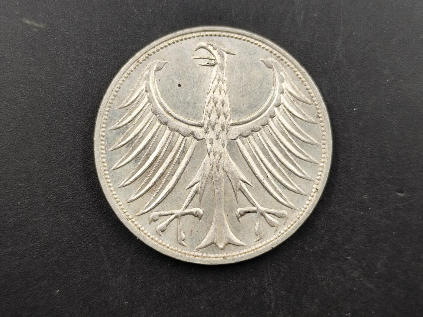 1月18日徽章钱币专场 1970年德国5马克银币