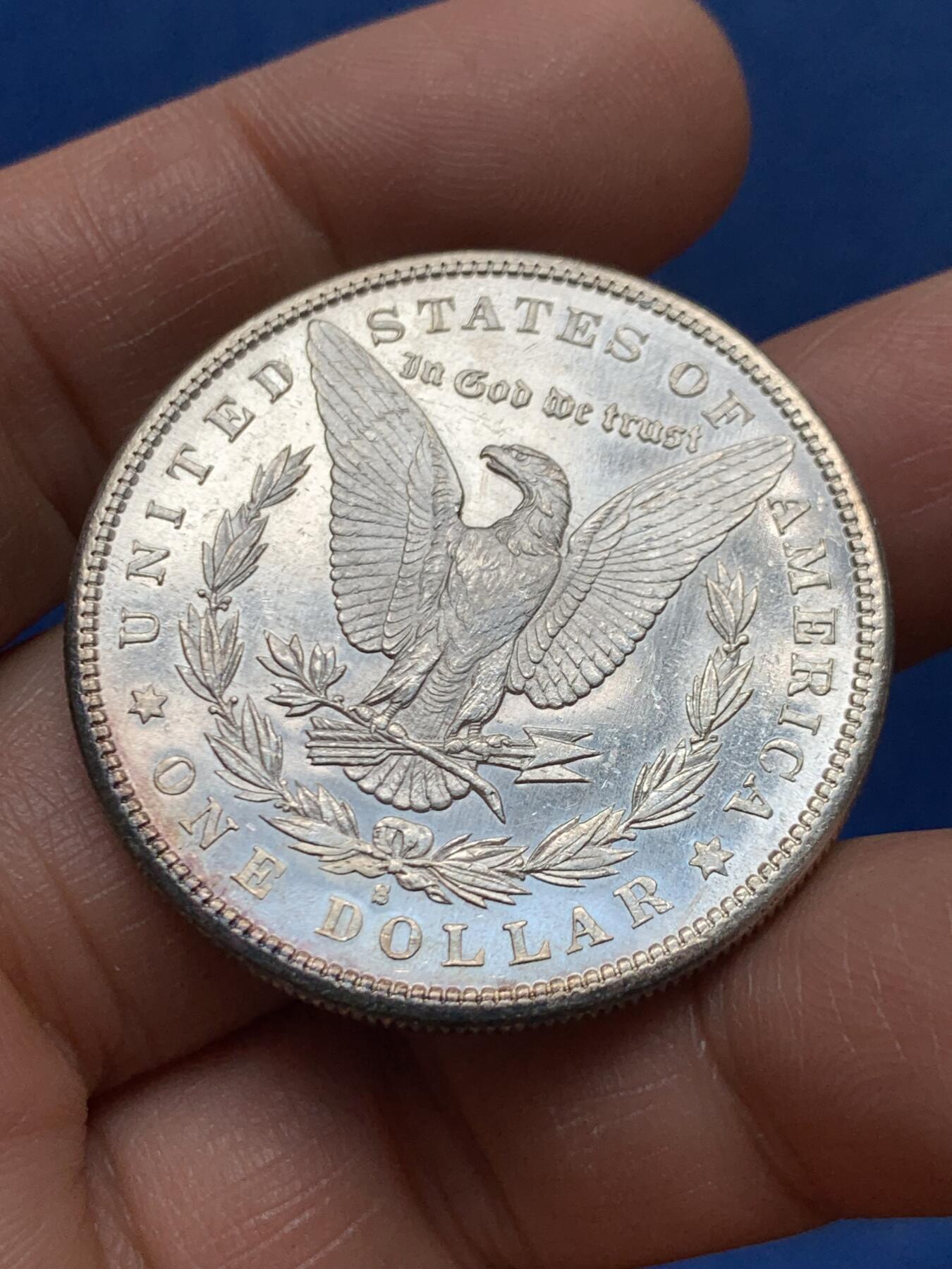 《竞宝斋》第460场 周日，周一，2场连拍 （全场包邮）欢迎送拍 美国1881年摩根1美元银币