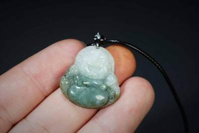 上海都达杂项专场三十四【年后发货全场包邮】  天然翡翠《佛公》挂件86-248