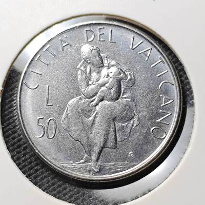 KK钱币收藏小铺  第388期  2月预留时间 周末发货 -  梵蒂冈50里拉