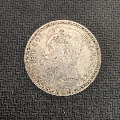 道一币馆币章第一百六十四场 - 比利时1933年阿尔伯特一世20法郎银币 11g 680s