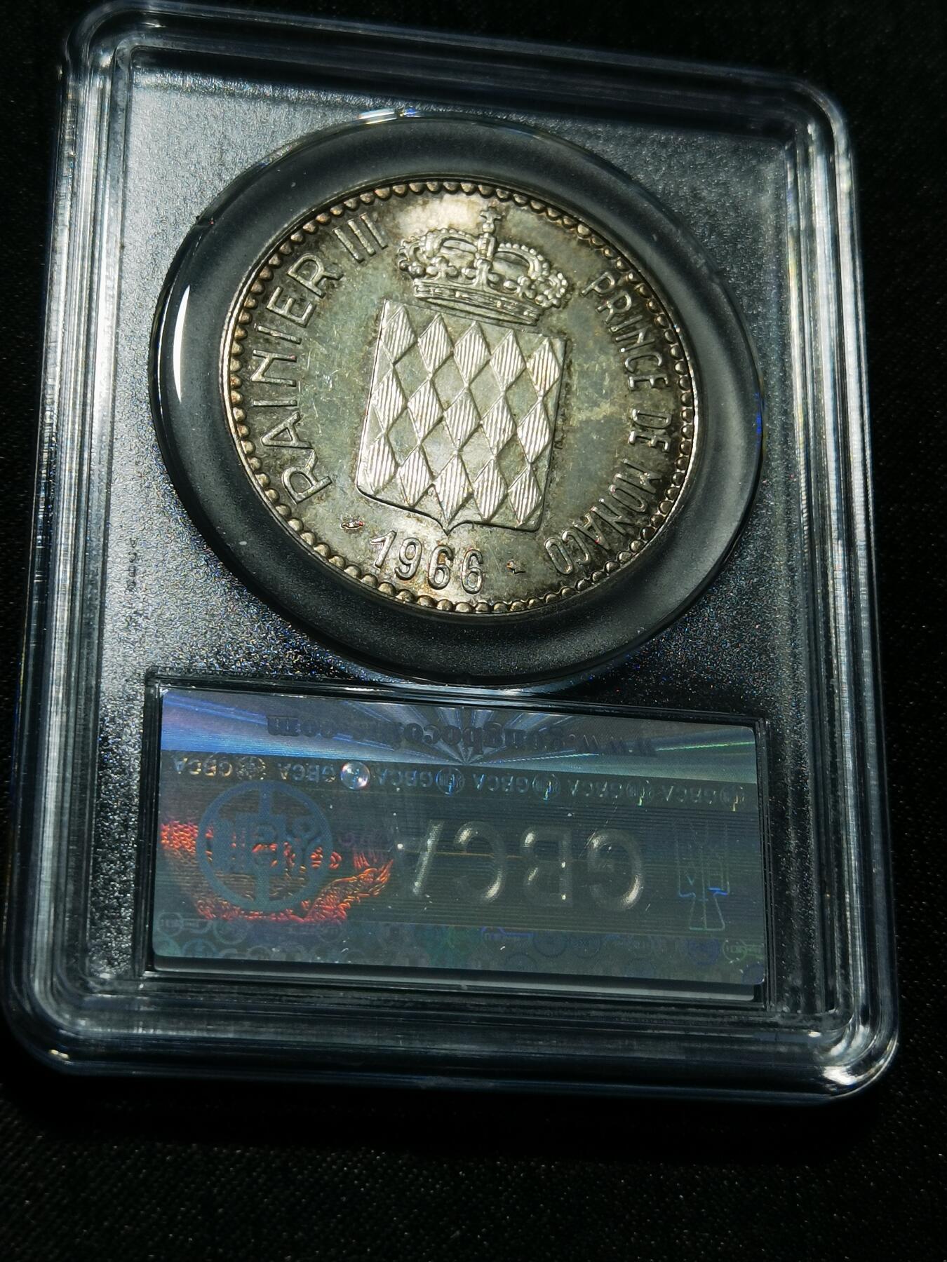 天下钱庄专场欢迎参拍 摩纳哥10法郎银币