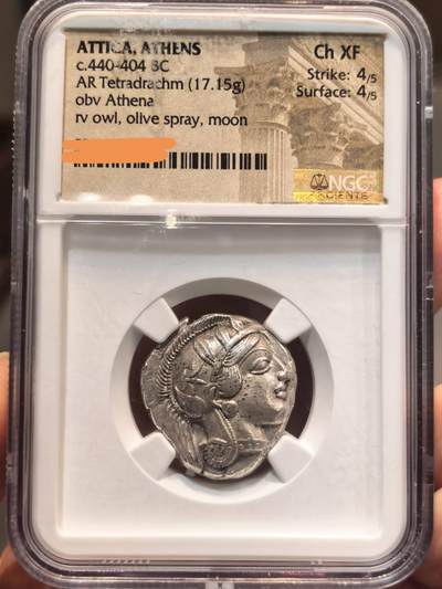 古希腊雅典娜猫头鹰四德古币 - 古希腊雅典娜猫头鹰四德古币