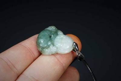 上海都达杂项专场三十四【年后发货全场包邮】  天然翡翠《佛公》挂件86-248