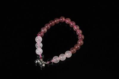 上海都达杂项专场三十四【年后发货全场包邮】  粉晶、草莓晶铃铛吊坠手链86-317
