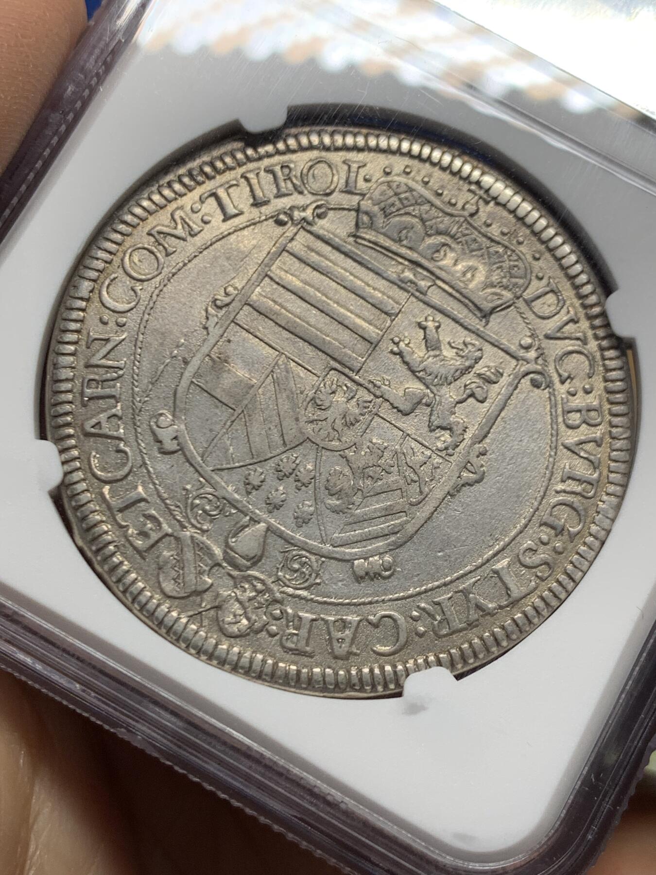 《竞宝斋》第460场 周日，周一，2场连拍 （全场包邮）欢迎送拍 NGC AU58 神圣罗马帝国 1620年 利奥波德五世1泰勒银币 400多年的岁月沉淀 值得入手的藏品