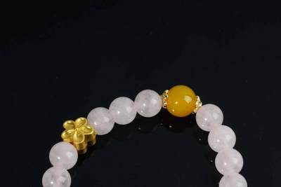 上海都达杂项专场三十四【年后发货全场包邮】  天然 粉晶手串86-315