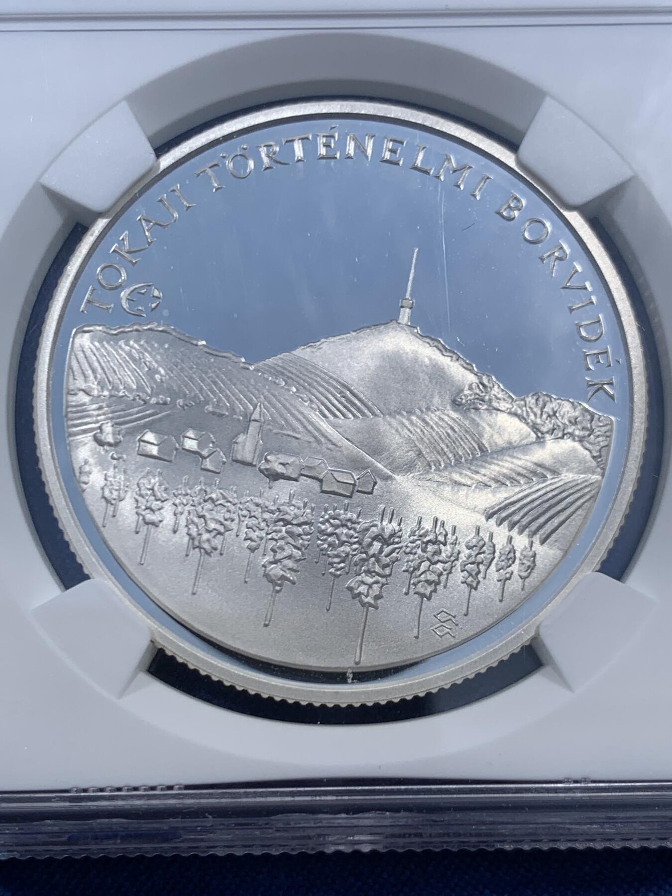 《竞宝斋》第460场 周日，周一，2场连拍 （全场包邮）欢迎送拍 NGC PF69UC 匈牙利克劳斯获奖币 2008年欧罗巴之星-托卡伊葡萄酒产区5000福林银币 925银 31.46克