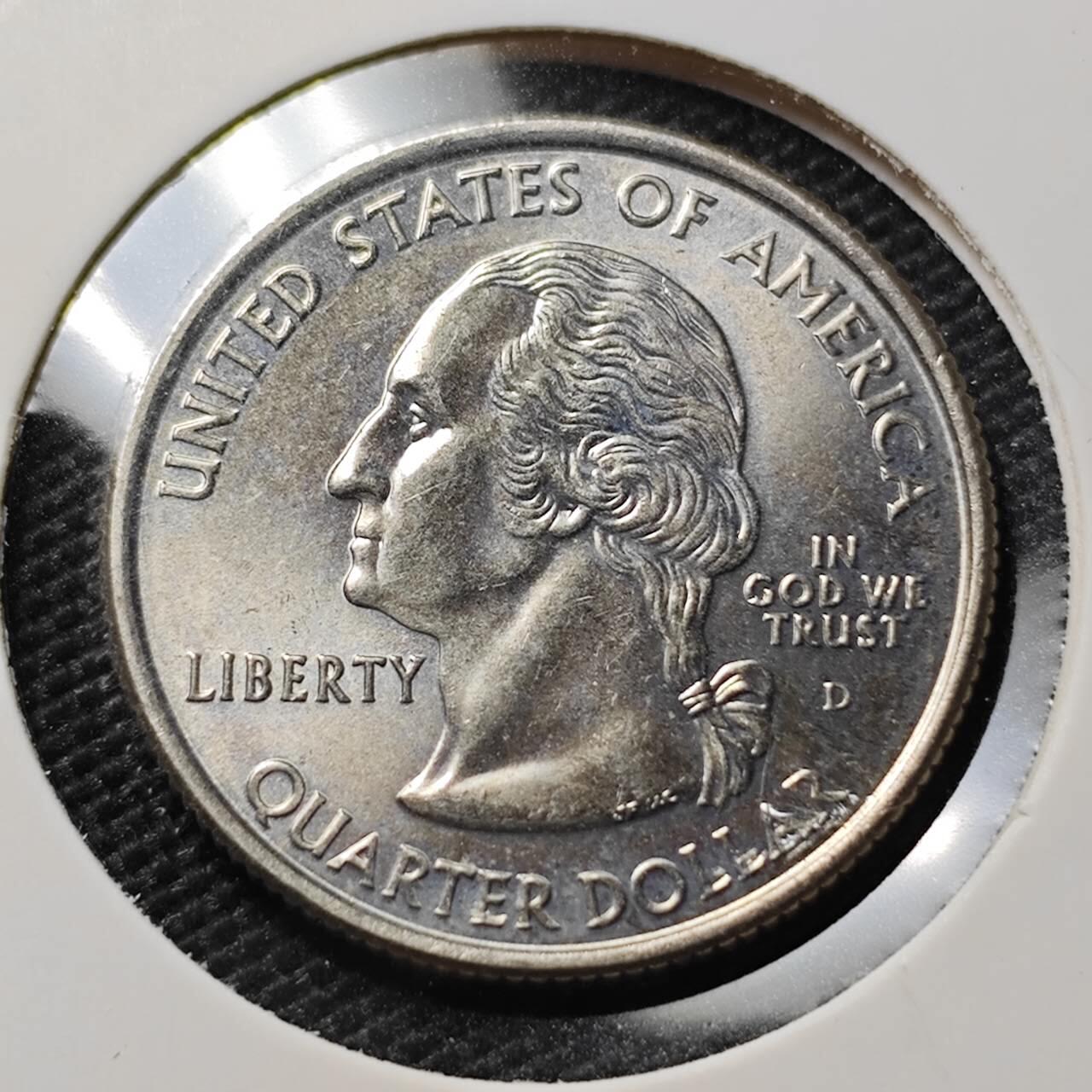 KK钱币收藏小铺  第388期  2月预留时间 周末发货  美国25分纪念币 好品