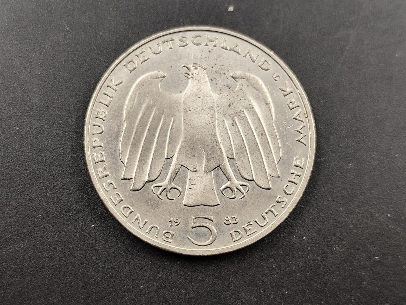 1月18日徽章钱币专场 1983年马克思纪念币5马克