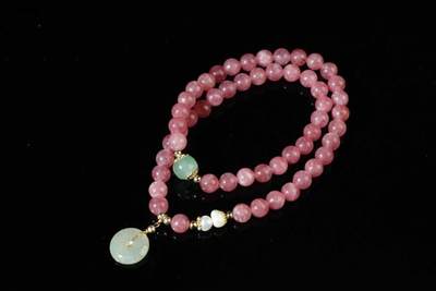 上海都达杂项专场三十四【年后发货全场包邮】  红纹石双圈手串86-321