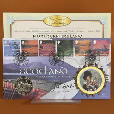 ＜星葵钱币社＞散币克朗场第68期·1月23日发货 - 〈邮币封·签名版〉直布罗陀2001年维多利亚时代·苏格兰巴尔莫勒尔堡1克朗纪念币