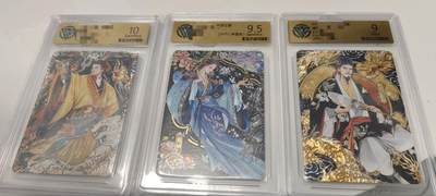 秋原瞳的小店第三十四期 - 卡游三国艺术家漆彩一套齐3张，超级好物，拍到亲签送漆彩艺术家普通一套