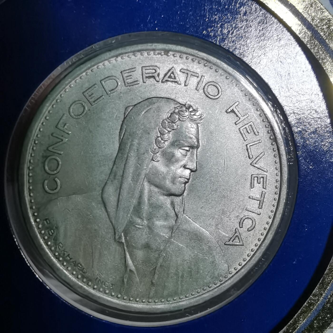 沼泽如烟--第967场 瑞士1966年5法郎银币封