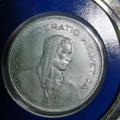 沼泽如烟--第967场 - 瑞士1966年5法郎银币封