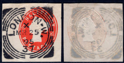 洪涛臻品批发群 精选邮票限时拍卖第1240期  - 英国维多利亚女王封邮资图 伦敦1895.3.25全戳好品!