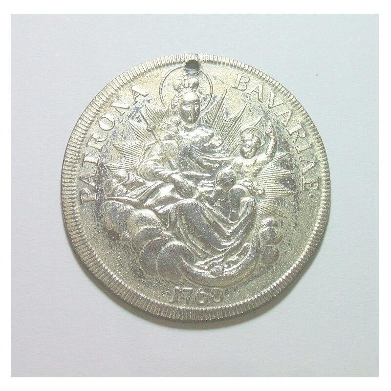 德国巴伐利亚圣母抱婴泰勒型 高浮雕精制大镀银章 40MM