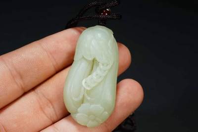 上海都达杂项专场三十四【年后发货全场包邮】  天然和田玉精雕《福瓜》挂件86-99