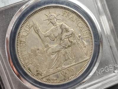 1月18日徽章钱币专场 - 众诚评级1906年法属印支银币