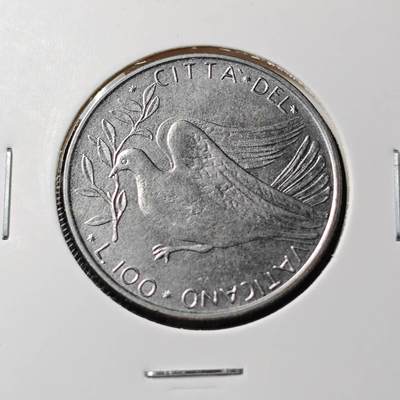 KK钱币收藏小铺  第388期  2月预留时间 周末发货 -  梵蒂冈100里拉