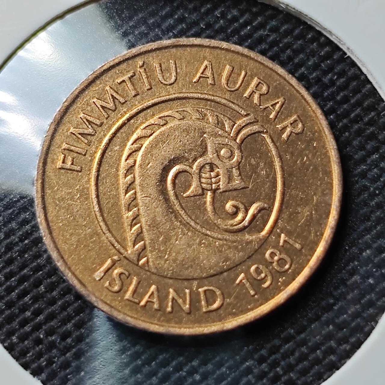 KK钱币收藏小铺  第388期  2月预留时间 周末发货  冰岛50拉雷