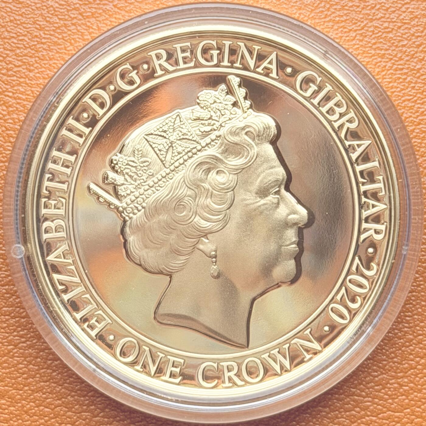 ＜星葵钱币社＞散币克朗场第68期·1月23日发货 直布罗陀2020年一个名族的声音·勿忘我1克朗镀金纪念币