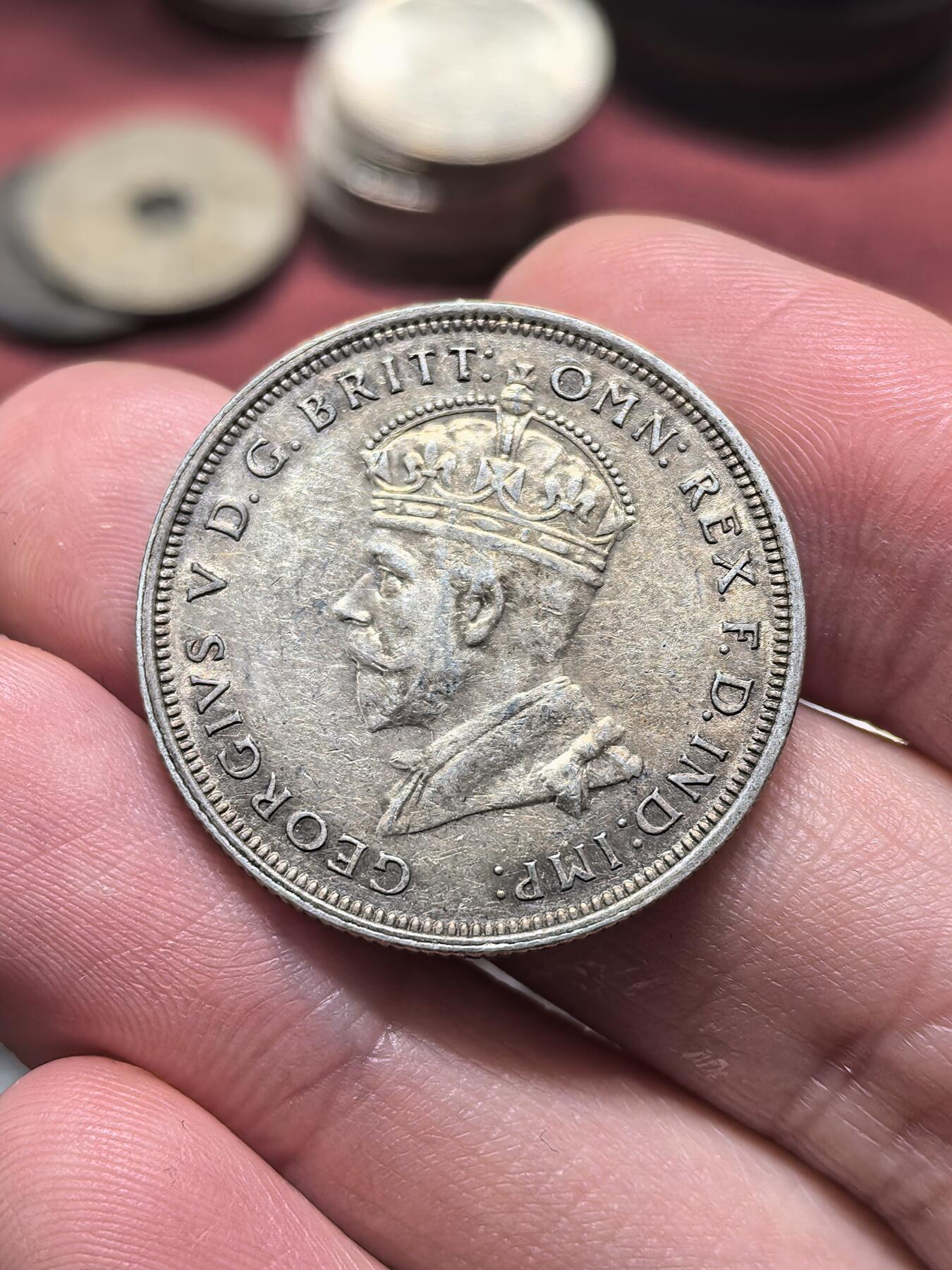 南宋泉阁俄币 外币 国币 专场第二十一期 【送拍无额外佣金】 英国 英属澳大利亚 1927年 乔治五世1弗洛林银币 纪念款 原味好品