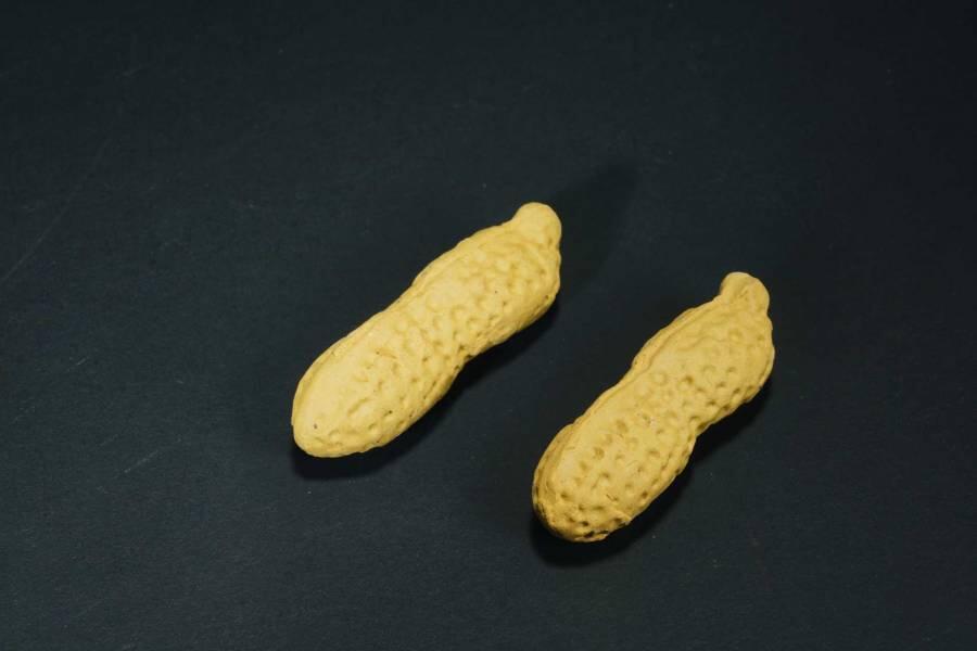 上海都达杂项专场十六（全场包邮） 段泥仿生紫砂花生一对86-129