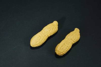 上海都达杂项专场三十四【年后发货全场包邮】  段泥仿生紫砂花生一对86-129