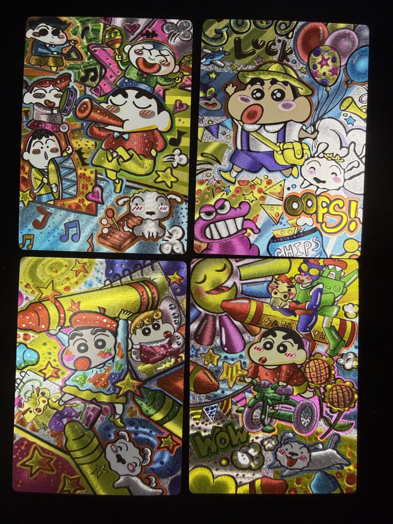 奇点新卡 无佣金 不寄存 不收拍   主攻奇点（有大佬赞助）需要多宫大佬请私聊 部分卡牌设有底价（不想玩的那么累，即使有底价也会比市场价便宜的多，懂的自然懂） 拒绝小号抬价 大家放心拍 所有拍品部分套有卡膜 部分卡牌多宫 自制卡牌 不包厂瑕 放大镜 品控 勿拍 流拍商品会循环 感谢大家支持 留个关注 不定时上新 谢谢 奇点卡牌 手绘蜡笔小新粗闪第一季4张