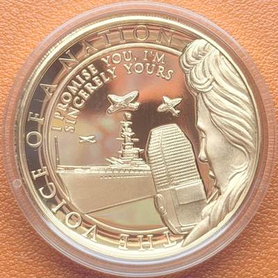 ＜星葵钱币社＞散币克朗场第68期·1月23日发货 - 直布罗陀2020年一个名族的声音·无线电麦克风1克朗镀金纪念币