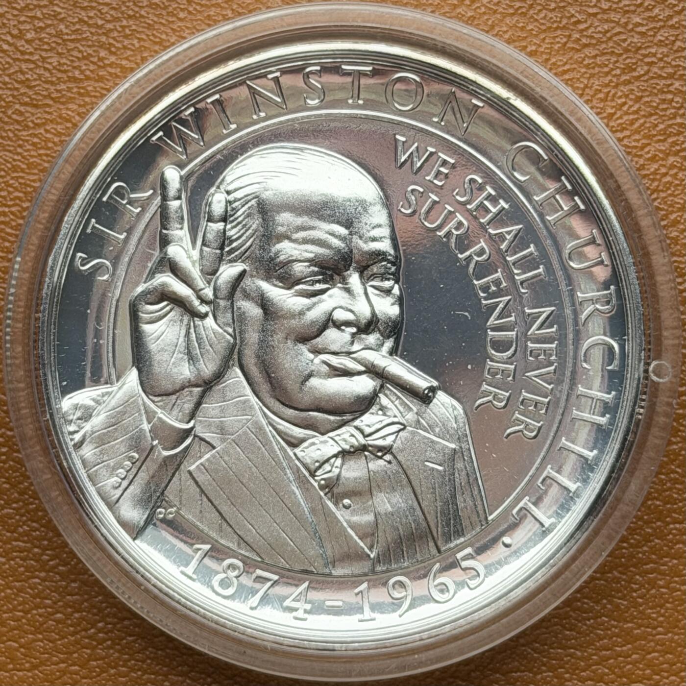 ＜星葵钱币社＞散币克朗场第68期·1月23日发货 直布罗陀2015年温斯顿·丘吉尔逝世50周年1克朗纪念币