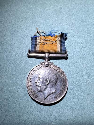盛世勋华——号角文化勋章邮票专场拍卖第300期 - 英国一战战争奖章 银制 重34.4克，925银 原绶带带边铭，银价600+