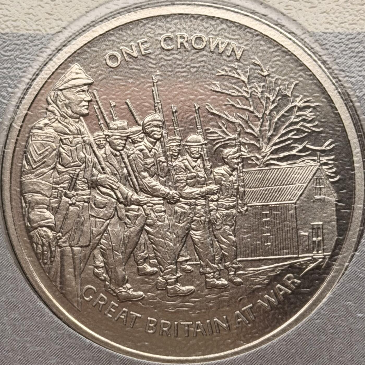 ＜星葵钱币社＞散币克朗场第68期·1月23日发货 〈邮币封〉直布罗陀2010年战争中的英国·国民警卫队1克朗纪念币