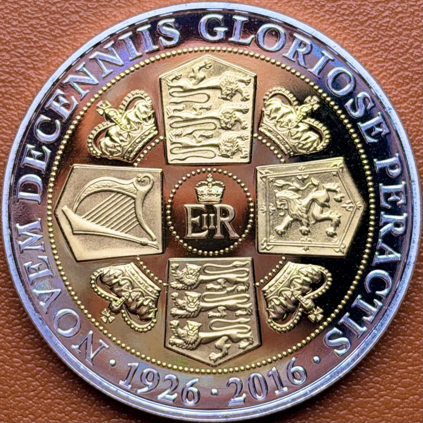 ＜星葵钱币社＞散币克朗场第68期·1月23日发货 直布罗陀2016年女王诞辰90周年·中年1克朗镀银金墨纪念币