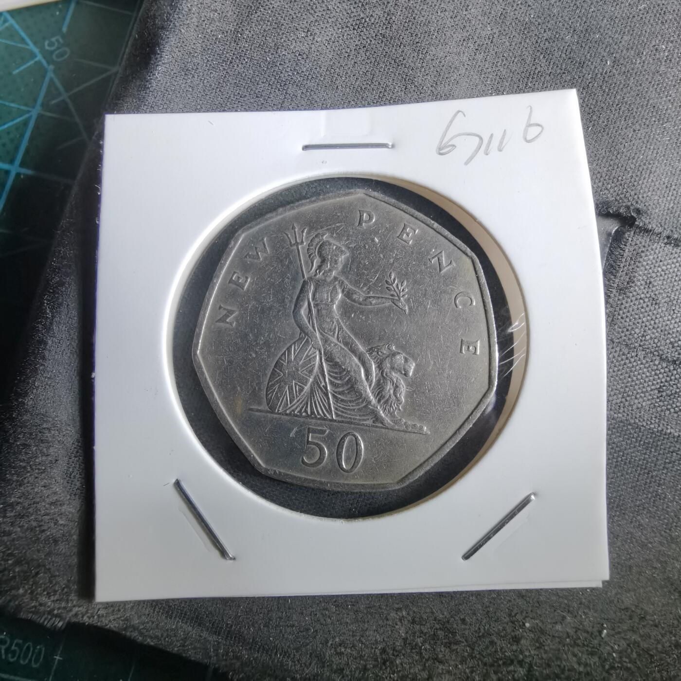 沼泽如烟--第967场 英国1969年50便士