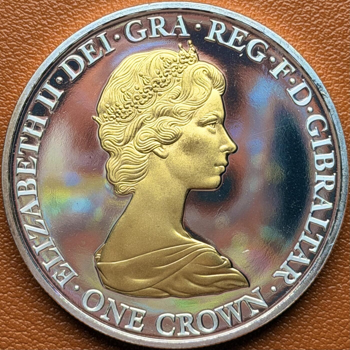 ＜星葵钱币社＞散币克朗场第68期·1月23日发货 直布罗陀2016年女王诞辰90周年·青年1克朗镀银金墨纪念币