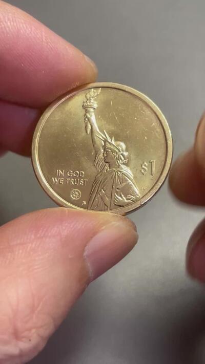 回流0120 美国2025年创新系列1美元纪念币 德克萨斯州 宇航员太空行走 D版