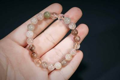 上海都达杂项专场三十四【年后发货全场包邮】  彩兔毛水晶手串86-310