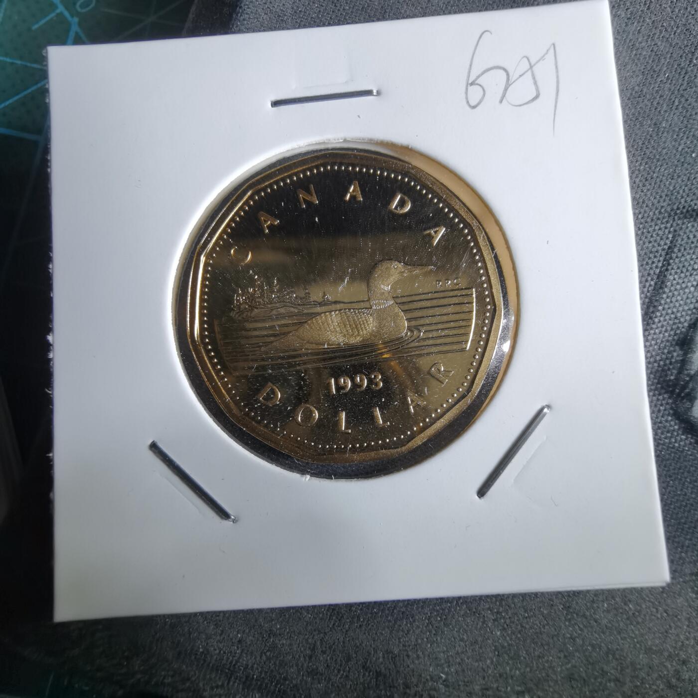 沼泽如烟--第967场 加拿大1993年一元精制币