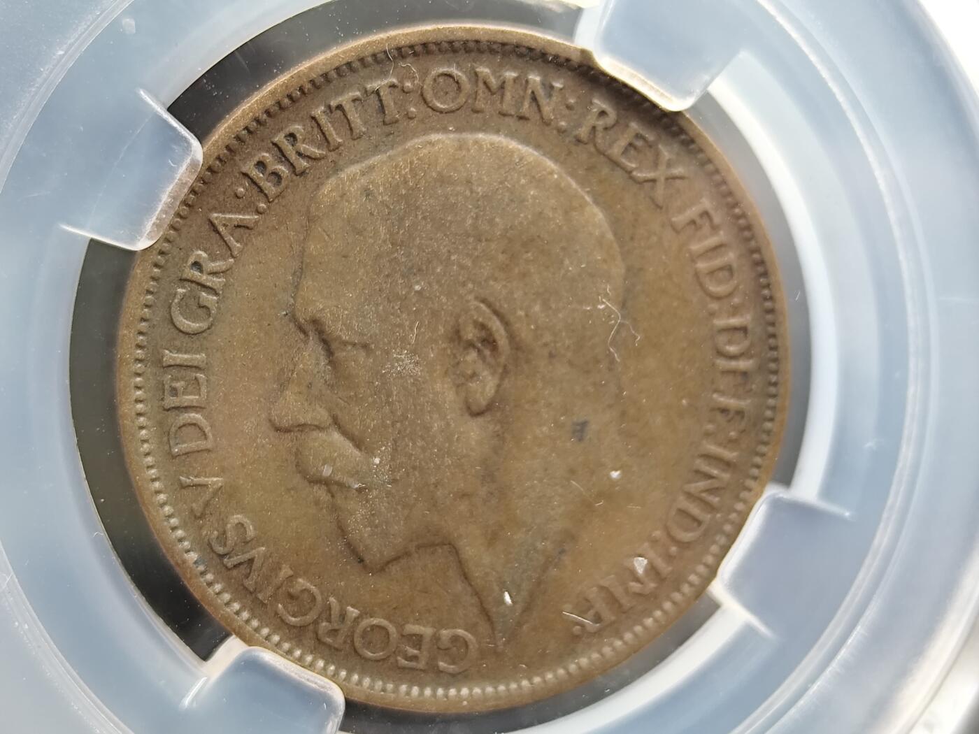 1月18日徽章钱币专场 众诚评级1912年乔治五世半便士