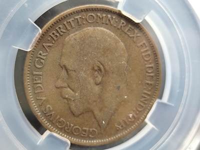 1月18日徽章钱币专场 - 众诚评级1912年乔治五世半便士