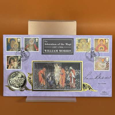 ＜星葵钱币社＞散币克朗场第68期·1月23日发货 - 〈邮币封·签名版〉马恩岛1997年千禧年·基督诞生1克朗纪念币