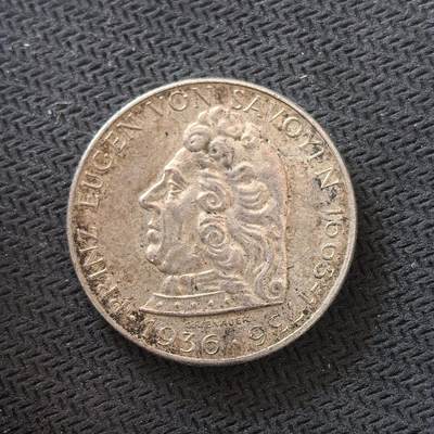 道一币馆币章第一百六十四场 - 奥地利1936年欧根将军逝世200周年2先令银币  12g 640s