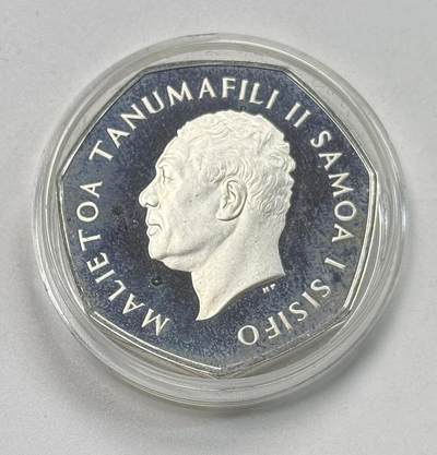 S&S Numismatic世界钱币-拍卖 第119期  - 萨摩亚1984年 马利托亚·塔努马菲利二世 1元加厚精制银币 盒证齐全 33.63克925银