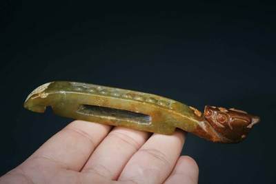 上海都达杂项专场三十四【年后发货全场包邮】  古玉玉带钩86-55