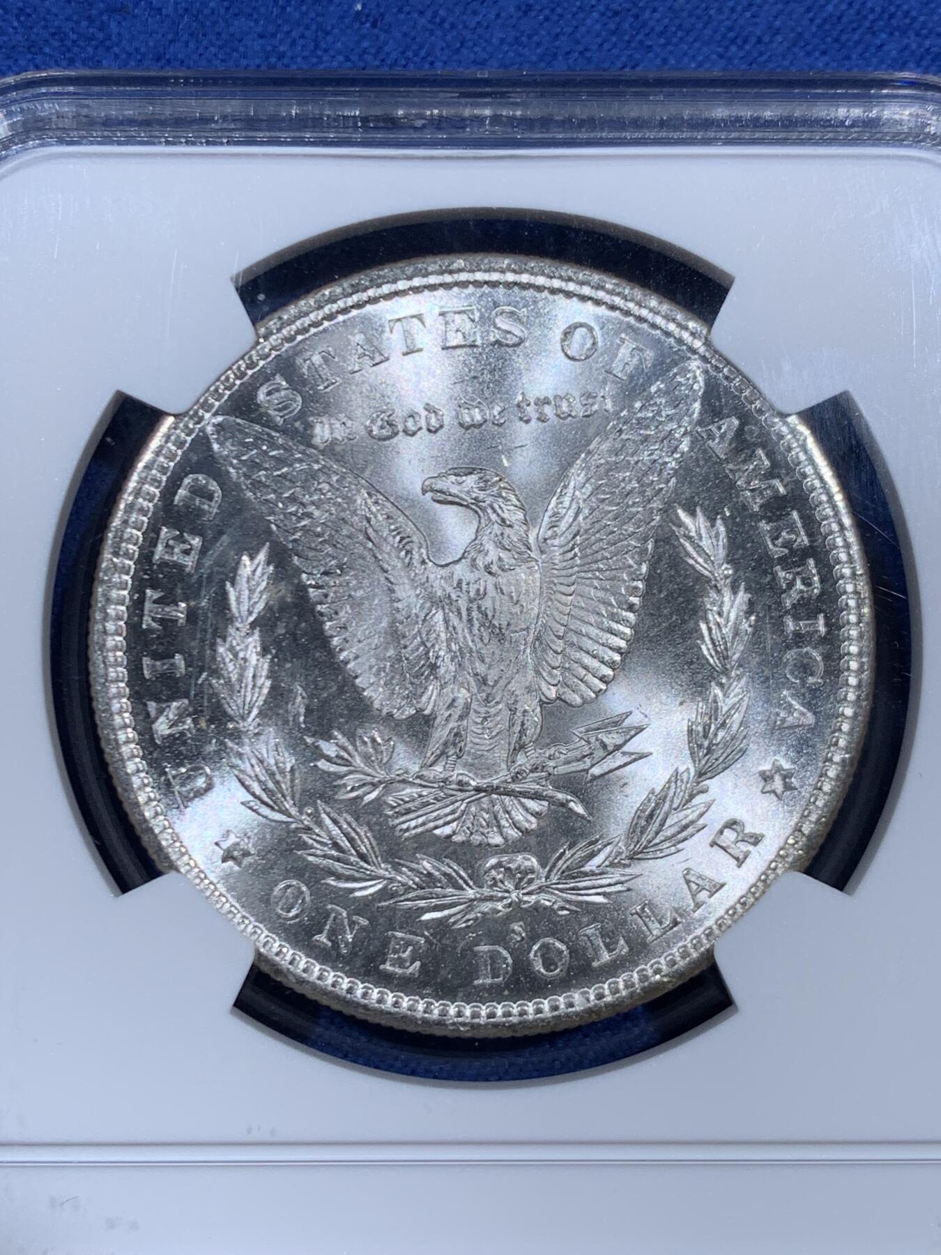 《竞宝斋》第460场 周日，周一，2场连拍 （全场包邮）欢迎送拍 NGC MS66+ 美国1880年S版摩根银币